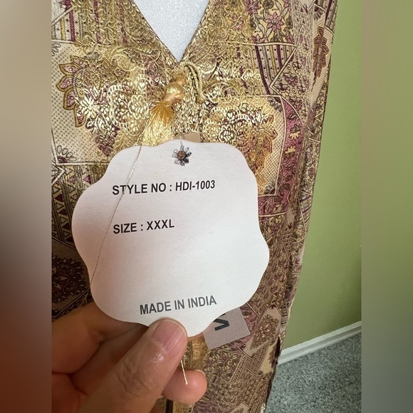 Vintage beautiful repeating geometric pattern abaya.Size xxxl,fits XL perfectly - Picture 8 of 14